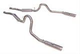 Pypes Pype Bomb Exhaust Systems SFM29VB System, Bomb, Cat-back, Stainless, Natural, Split Rear Exit, Ford, 4.2L, 4.6L Modular, 5.0L, Kit thumbnail 2