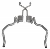 Pypes Street Pro Exhaust Systems SGF941SE Systems, Crossmember Back w/H-Pipe System 75-81 F-Body Split Rear Dual Exit 2.5 in Intermediate thumbnail 1
