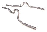 Pypes Pype Bomb Exhaust Systems SFM29V System, Bomb, Cat-back, Stainless, Natural, Split Rear Exit, Ford, 4.2L, 4.6L Modular, 5.0L, Kit thumbnail 5