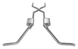 Pypes H-Bomb Exhaust Systems SGB40 System, Crossmember Back w/H-Pipe 65-70 B-Body Split Side Dual Exit 2.5 in Int & Tail Pipe Hardware Incl Muffler & Tip Not Incl thumbnail 1