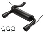 Pypes Street Pro Exhaust Systems SJJ20SB System, Pro, Rear Axle-Back, 409 Stainless Steel, Natural, Rear Exit, Jeep, Wrangler, Kit thumbnail 3