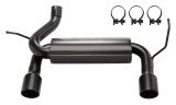 Pypes Street Pro Exhaust Systems SJJ20SB System, Pro, Rear Axle-Back, 409 Stainless Steel, Natural, Rear Exit, Jeep, Wrangler, Kit thumbnail 4