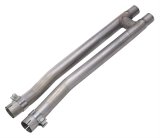Pypes Street-Legal H-Pipes HFM78 Resonator Delete Hpipe; Hardware Included; 409 SS Natural Finish thumbnail 1