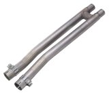 Pypes Street-Legal H-Pipes HFM78 Resonator Delete Hpipe; Hardware Included; 409 SS Natural Finish thumbnail 2