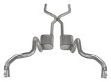 Pypes H-Bomb Exhaust Systems SGF43V System, Crossmember Back w/H-Pipe 70-74 F-Body Split Rear Dual Quarter Exit 3" Int & Tail Pipe Violator Mufflers/HW Incl, Polished 304 SS thumbnail 1