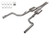 Pypes Race Pro Dual Exhaust Systems SMC41R System, Pro, 3.0 in., Cat-Back, 409 Stainless Steel, Natural, X-Pipe, Muffler, Dodge, Kit thumbnail 2