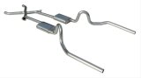 Pypes Race Pro Dual Exhaust Systems SGA14SSR System, Pro, Full Style, Stainless, Polished, Split Rear Exit, Buick, Chevy, Pontiac, Kit thumbnail 2