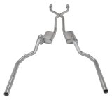 Pypes Street Pro Exhaust Systems SGG922SE Systems, Crossmember Back w/X-Pipe, 78-88 El Camino SS Split Rear Dual Exit 2.5 in Intermediate thumbnail 1
