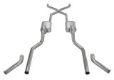 Pypes H-Bomb Exhaust Systems for 1955-1957 BEL AIR, ONE-FIFTY SERIES, TWO-TEN SERIES - SGC46T Systems, H-Bomb, Crossmember-Back, Stainless Steel, Natural, Chevy, Kit thumbnail 1