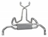 Pypes Race Pro Dual Exhaust Systems SGF970E Systems, Crossmember Back w/X-Pipe, 78-88 GM G-Body Split Rear Exit 2.5 in Intermediate thumbnail 1
