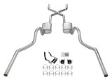 Pypes Violator Dual Exhaust Systems SGA18V System, Violator, 2.50 in., Crossmember Back, Stainless Steel, Natural, X-Pipe, Muffler, Oldsmobile, V8, Kit thumbnail 2
