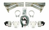 Pypes Electric Cutouts HVE10K Exhaust Cutouts, Two 2.5 in. Diameter, Stainless Y-Dumps, Two 3 in. Diameter Cutouts, Pair, Kit thumbnail 3