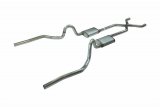 Pypes Race Pro Dual Exhaust Systems SGA12R Systems, Dual, Crossmember Back, Dual, Stainless Steel, Natural, Split Rear Exit, Oldsmobile, Pontiac, Kit thumbnail 2