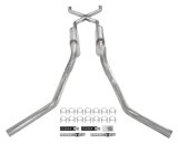Pypes Race Pro Dual Exhaust Systems SGT75R Systems, Crossmember Back w/ X-pipe System 63-66 GM Truck split side dual exit 2.5 inch intermediate thumbnail 2