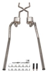 Pypes Street Pro Exhaust Systems SGB45S System, Pro, Crossmember Back, 409 Stainless Steel, Natural, H-Pipe, Rear Exit, Chevy, Impala, Kit thumbnail 7