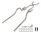 Pypes Street Pro Exhaust Systems SGB45S System, Pro, Crossmember Back, 409 Stainless Steel, Natural, H-Pipe, Rear Exit, Chevy, Impala, Kit thumbnail 8