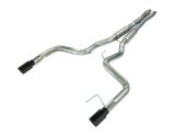 Pypes X-Bomb Exhaust Systems SFM86MXB System, X-Bomb, Phantom Series, Cat-Back, Stainless Steel, Natural, X-Pipe, Black Powdercoated Tip, Ford, 5.0L, Kit thumbnail 1