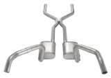 Pypes H-Bomb Exhaust Systems SGF42R System, Crossmember Back w/H-Pipe 67-69 Split Rear Dual Exit 2.5 in Int Pipe & Tailpipe Race Pro Mufflers/Hardware thumbnail 1