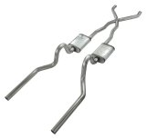 Pypes Turbo Pro Exhaust Systems SFC01T Systems, Pro, Crossmember-Back, Stainless Steel, Natural, Mufflers, Mercury, Kit thumbnail 1