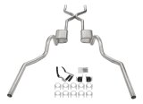 Pypes Street Pro Exhaust Systems SGA48S System, Pro, 2.50 in., Crossmember Back, 409 Stainless Steel, Natural, H-Pipe, Muffler, Oldsmobile, V8, Kit thumbnail 2