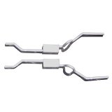 Pypes Race Pro Dual Exhaust Systems SGA29R System, Pro, Header-Back, Stainless Steel, Natural, Pontiac, 350-455, Kit thumbnail 2