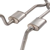Pypes Race Pro Dual Exhaust Systems SGB45R System, Pro, Crossmember Back, 409 Stainless Steel, Natural, H-Pipe, Rear Exit, Chevy, Impala, Kit thumbnail 5