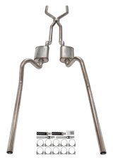 Pypes Street Pro Exhaust Systems SFF41S System, Pro, Crossmember Back, 409 Stainless Steel, Natural, H-Pipe, Rear Exit, Ford, Fairlane, Kit thumbnail 6