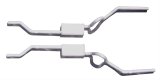 Pypes No-Muffler Exhaust Systems SGA30 System, No Mufflers, Header-Back, Stainless Steel, Natural, Buick, Chevy, Oldsmobile, Pontiac, V8, Kit thumbnail 4