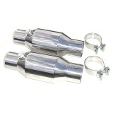 Pypes Mini Catalytic Converters CVM10K Converter, Ceramic Substrate, Stainless Steel, Universal, 2.5 in. Inlet/Outlet, 11 in. Length, Pair thumbnail 2