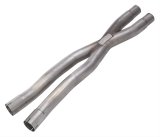 Pypes Street-Legal X-Pipes XFM78 Resonator Delete Xpipe; Hardware Included; 409 SS Natural Finish thumbnail 1