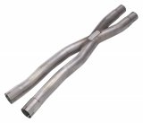Pypes Street-Legal X-Pipes XFM78 Resonator Delete Xpipe; Hardware Included; 409 SS Natural Finish thumbnail 2