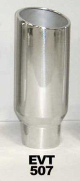 Pypes Monster Truck Tips Round, Polished 5 Inch Exhaust Tip EVT507 Tip, Stainless Steel, Polished, 5.000 in. Inside Diameter, Each thumbnail 3