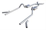 Pypes Violator Dual Exhaust Systems SGC10V System, Violator, Crossmember Back, Stainless Steel, Natural, X-Pipe, Chevy, Car, Kit thumbnail 2