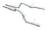Pypes Mid Muffler Exhaust Systems SFM79 System, Cat-back, Dual, Stainless, Natural, Split Rear Exit, Ford, 3.7L, Kit thumbnail 1