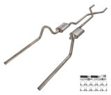 Pypes Violator Dual Exhaust Systems SFF11V System, Violator, Crossmember Back, 409 Stainless Steel, Natural, X-Pipe, Rear Exit, Ford, Fairlane, Kit thumbnail 5