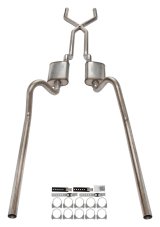 Pypes Violator Dual Exhaust Systems SFF11V System, Violator, Crossmember Back, 409 Stainless Steel, Natural, X-Pipe, Rear Exit, Ford, Fairlane, Kit thumbnail 9