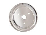 Mr. Gasket Chrome Plated Crank Pulleys 4973 Crankshaft Pulley, V-Belt, 2-Groove, Steel, Chrome, Chevy, Small Block, Short Pump, Each thumbnail 1