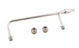 Mr. Gasket Chrome Gas Lines 1552 Fuel Line, Chrome, Steel, Holley, 4150, 3/8 in. Hose Barb Inlet, Kit thumbnail 1