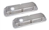 Mr. Gasket Cast Aluminum Valve Covers 6861G Cover Set, Aluminum, Polished, Ford, Pair thumbnail 6