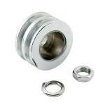 Mr. Gasket Alternator Pulleys 6809 Pulley, V-Belt, 2-Groove, Steel, Chrome, .642 in. Bore, Bolt-On, GM/Ford, Each thumbnail 1