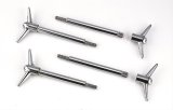 Mr. Gasket Valve Cover Y-Wing Bolt Kits 9824 Wing Nuts, 1/4-20 Thread, 4 in. Long, Chrome, Set of 4 thumbnail 1