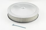 Mr. Gasket Easy-Flow Air Cleaners 9790 Cleaner Assembly, Competition Chrome, 14" Diameter x 3" H, 5 1/8" Flange thumbnail 1