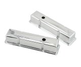 Mr. Gasket Chrome Valve Covers 9801 Covers, Tall, Steel, Chrome, Plain, Chevy, Small Block, Pair thumbnail 1