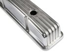 Mr. Gasket Cast Aluminum Valve Covers 6855G Covers, Perimeter Bolt Mounting, Aluminum, Polished, Finned Top, Chevy, Small Block, Pair thumbnail 2