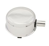 Mr. Gasket Chrome PCV Oil Fill Caps 2063 Valve Cover Breather, Push-On, Round, Steel, Chrome, with Hose Nipple, Plain, Each thumbnail 1