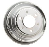 Mr. Gasket Chrome Plated Crank Pulleys 4961G Pulley, Crankshaft, Steel, Chrome, 3-Groove, V-Belt, 7.80 in. Diameter, Long Pump, Chevy, Big Block, Each thumbnail 1