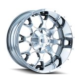 Mayhem Warrior 8015 Series Chrome Wheels 20x9 MAYHEM WARRIOR CHROME 20X9 5-127/5-139.7 0MM 87MM thumbnail 1