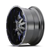 Mayhem Warrior 8015 Series Gloss Black With Prism Blue Wheels 18x9 MAYHEM WARRIOR BLACK W/PRISM BLUE 18X9 8-180 18MM 124.1MM thumbnail 3