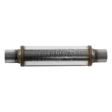 Flowmaster FlowFX 409 Stainless Steel 2.5 Inch Muffler 71416 Muffler, Series, in. Inlet/2.5 in. Outlet, Steel, Natural, Round Body, Each thumbnail 3