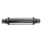 Flowmaster FlowFX 409 Stainless Steel 2.5 Inch Muffler 71416 Muffler, Series, in. Inlet/2.5 in. Outlet, Steel, Natural, Round Body, Each thumbnail 4